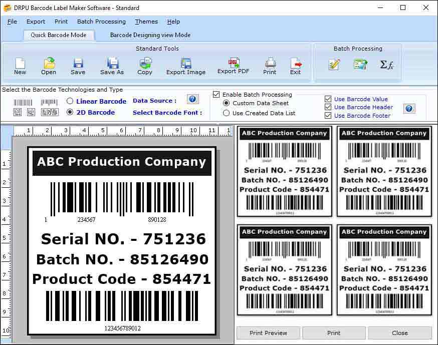 Screenshot of Barcode Image  Maker Software