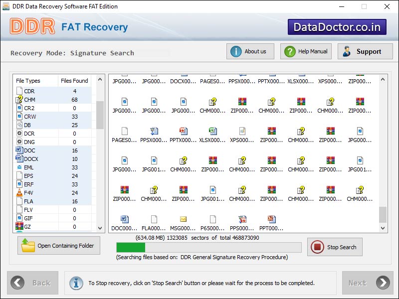 Screenshot of FAT Partition Data Rescue