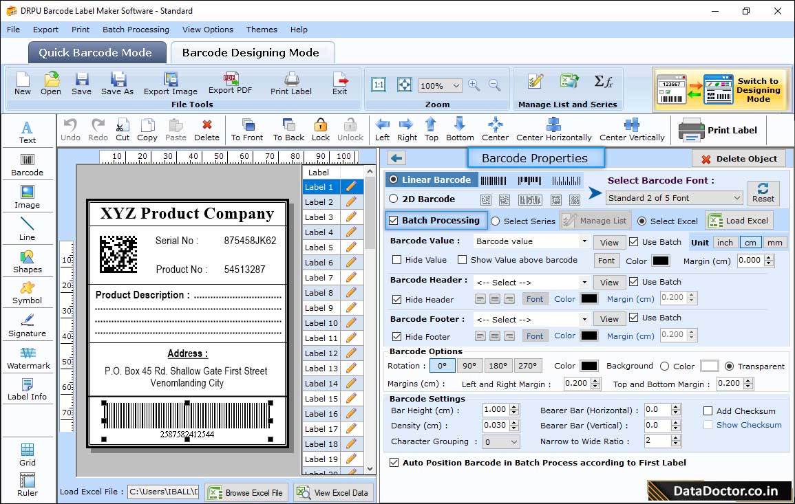 Barcode Label Maker Software