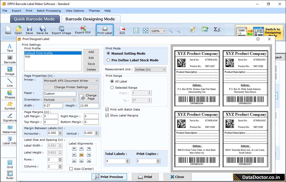Barcode Label Maker Software