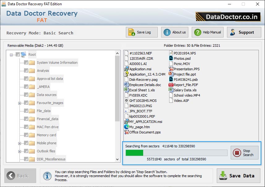 Processo de busca de arquivos