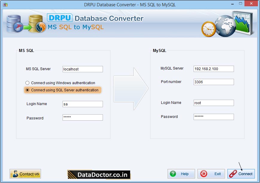 MS SQL to MySQL Database Converter