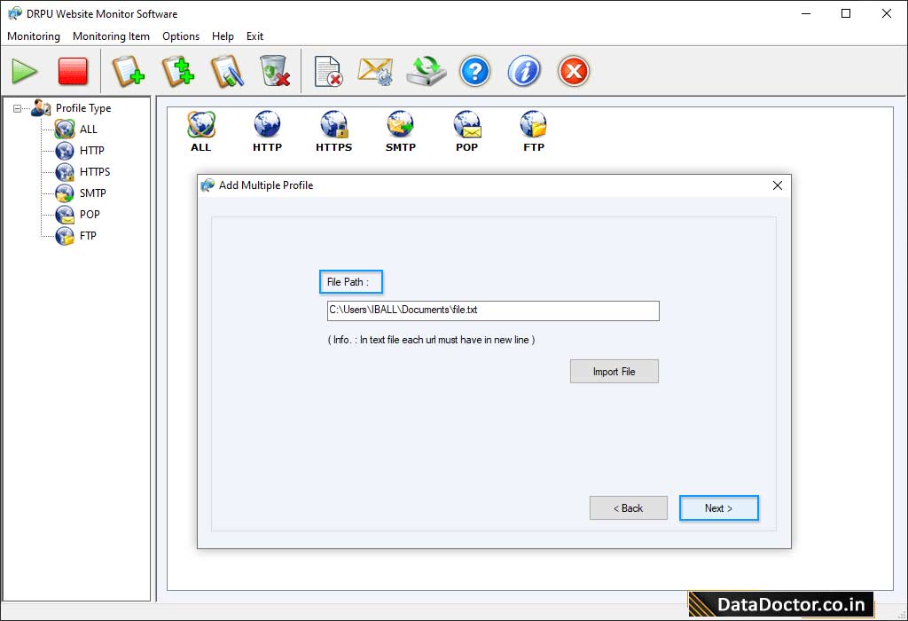 Website Monitoring Utility Screenshots