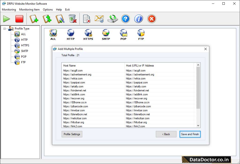 Website Monitoring Utility Screenshots